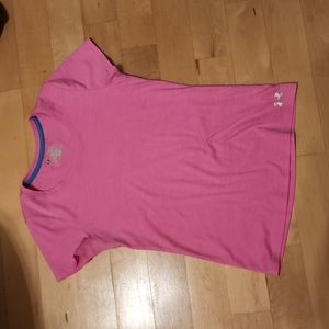 Under Armour Heat Gear Girls Shirt XL Pink Like New